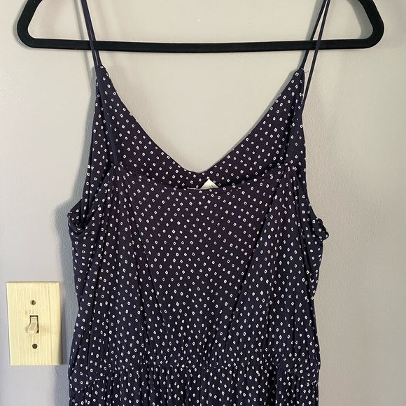 Navy Printed Wide Leg Jumpsuit - Picture 5 of 5